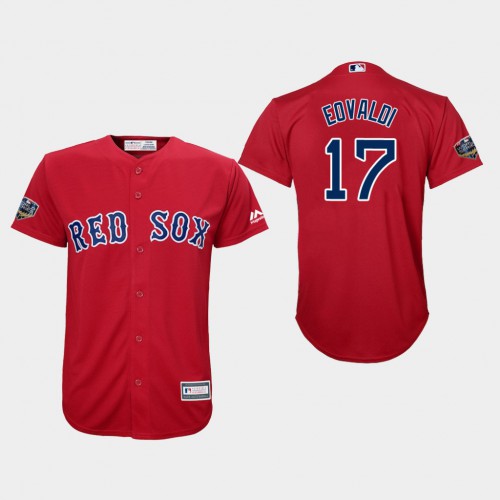 Boston Red Sox #17 Nathan Eovaldi Red Cool Base 2018 World Series Stitched Youth Jersey Youth cheap jerseys for sale - CheapJerseys.Shop