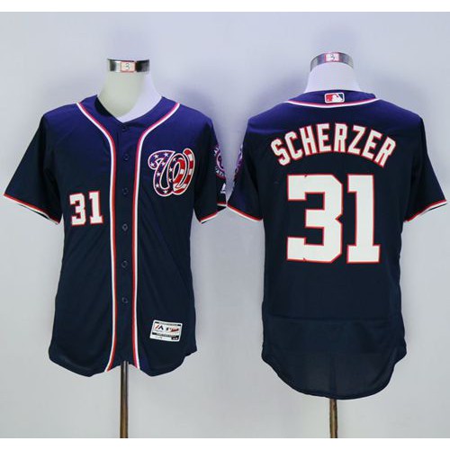Washington Nationals #31 Max Scherzer Navy Blue Flexbase Authentic Collection Stitched Jersey Men's cheap jerseys for sale - CheapJerseys.Shop