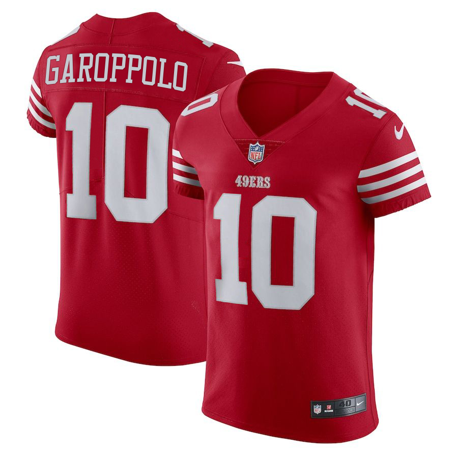 San Francisco 49ers #10 Jimmy Garoppolo Scarlet Men's 2022-23 Authentic Stitched Vapor Untouchable Elite Jersey cheap jerseys for sale - CheapJerseys.Shop
