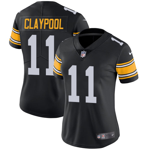 Pittsburgh Steelers #11 Chase Claypool Black Alternate Women's Stitched Vapor Untouchable Limited Jersey Womens cheap jerseys for sale - CheapJerseys.Shop
