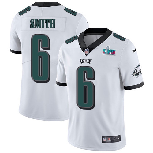 Eagles #6 DeVonta Smith White Super Bowl LVII Patch Men's Stitched Vapor Untouchable Limited Jersey cheap jerseys for sale - CheapJerseys.Shop