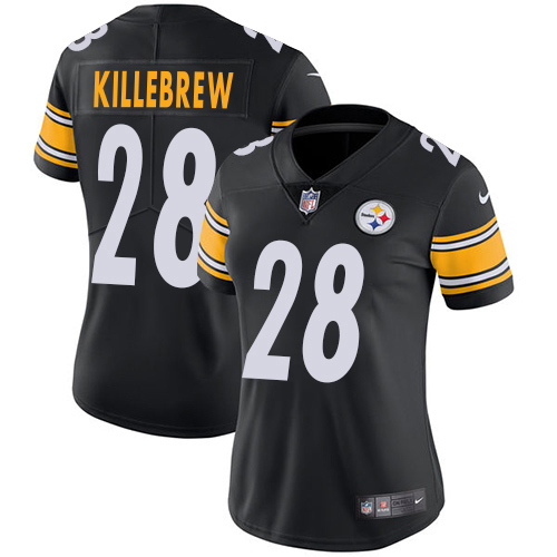 Steelers #28 Miles Killebrew Black Team Color Women's Stitched Vapor Untouchable Limited Jersey cheap jerseys for sale - CheapJerseys.Shop