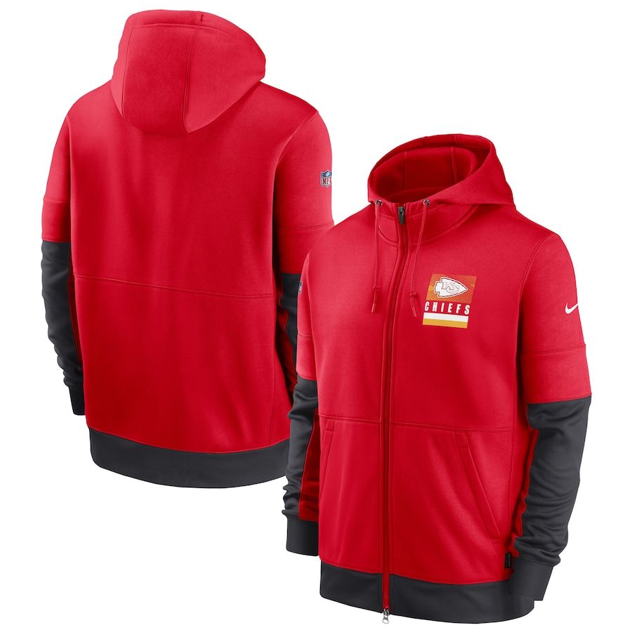Kansas City Chiefs Sideline Impact Lockup Performance Full-Zip Hoodie Red cheap jerseys for sale - CheapJerseys.Shop
