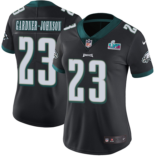 Eagles #23 C.J. Gardner-Johnson Black Alternate Super Bowl LVII Patch Women's Stitched Vapor Untouchable Limited Jersey cheap jerseys for sale - CheapJerseys.Shop