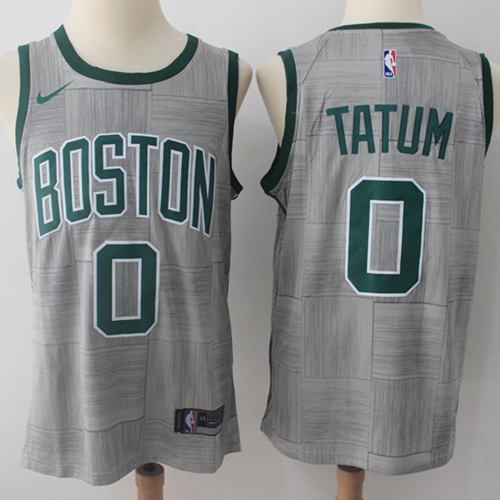 Boston Celtics #0 Jayson Tatum Gray Swingman City Edition Jersey Mens cheap jerseys for sale - CheapJerseys.Shop