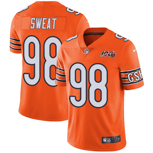 Bears #98 Montez Sweat Orange Youth Stitched Limited Rush 100th Season Jersey cheap jerseys for sale - CheapJerseys.Shop
