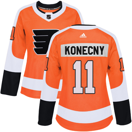 Philadelphia Flyers #11 Travis Konecny Orange Home Authentic Women's Stitched Jersey Womens cheap jerseys for sale - CheapJerseys.Shop
