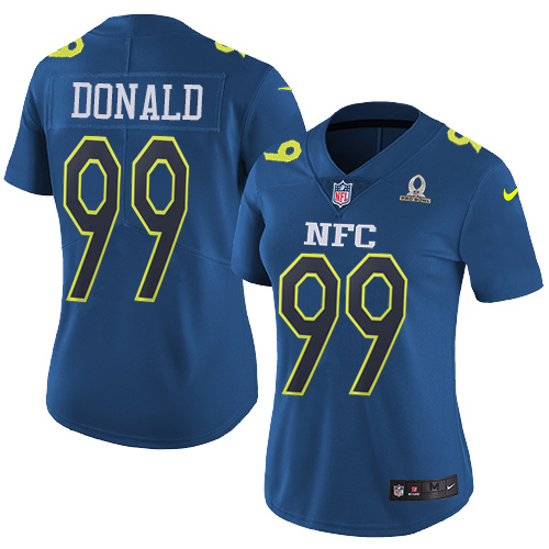 Rams #99 Aaron Donald Navy Women's Stitched Limited NFC 2017 Pro Bowl Jersey cheap jerseys for sale - CheapJerseys.Shop