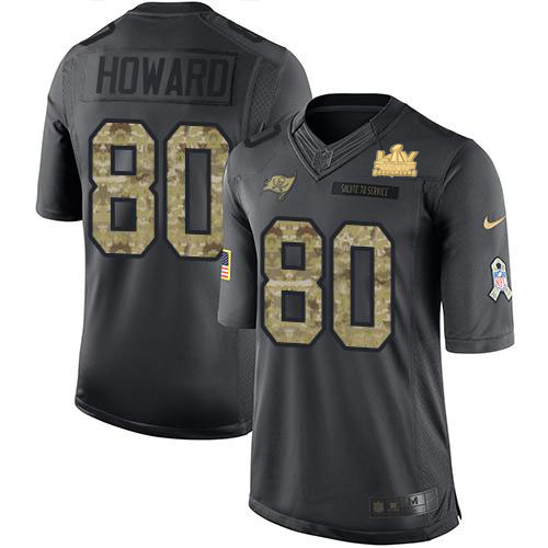 Tampa Bay Buccaneers #80 O. J. Howard Black Youth Super Bowl LV Champions Patch Stitched Limited 2016 Salute to Service Jersey Youth cheap jerseys for sale - CheapJerseys.Shop