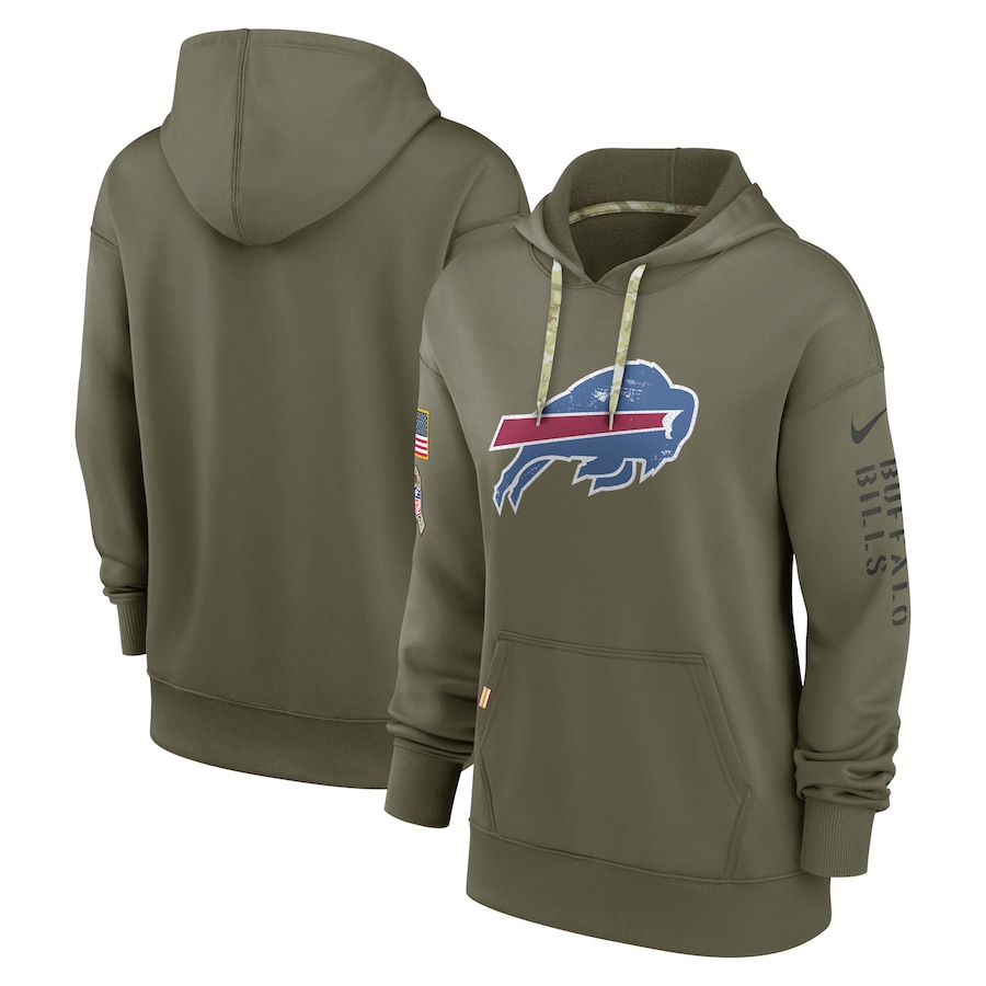 Buffalo Bills Women's 2022 Salute To Service Performance Pullover Hoodie - Olive cheap jerseys for sale - CheapJerseys.Shop