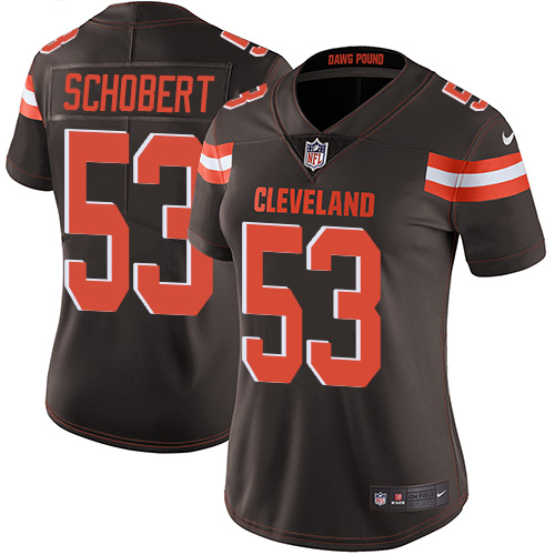 Cleveland Browns #53 Joe Schobert Brown Team Color Women's Stitched Vapor Untouchable Limited Jersey Womens cheap jerseys for sale - CheapJerseys.Shop