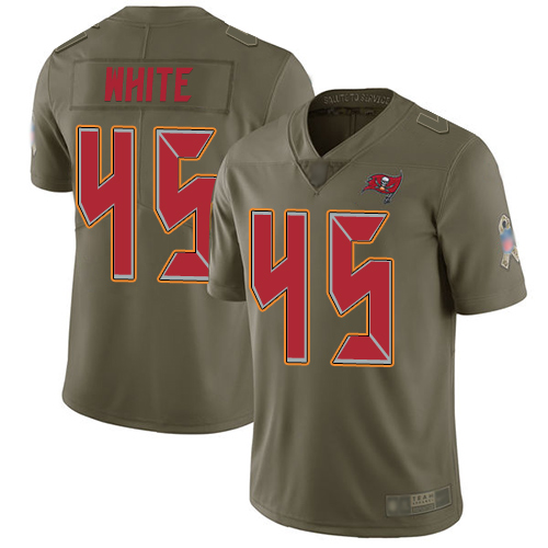 Buccaneers #45 Devin White Olive Youth Stitched Limited 2017 Salute To Service Jersey cheap jerseys for sale - CheapJerseys.Shop