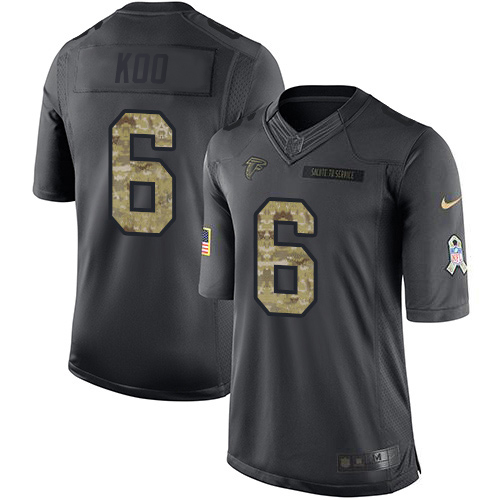 Falcons #6 Younghoe Koo Black Stitched Youth Limited 2016 Salute To Service Jersey cheap jerseys for sale - CheapJerseys.Shop