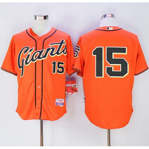 San Francisco Giants #15 Bruce Bochy Orange Alternate Cool Base Stitched Jersey Men's cheap jerseys for sale - CheapJerseys.Shop