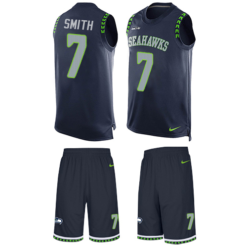 Seahawks #7 Geno Smith Steel Blue Team Color Men's Stitched Limited Tank Top Suit Jersey cheap jerseys for sale - CheapJerseys.Shop