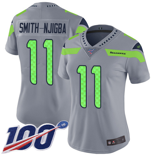 Seahawks #11 Jaxon Smith-Njigba Gray Women's Stitched Limited Inverted Legend 100th Season Jersey cheap jerseys for sale - CheapJerseys.Shop