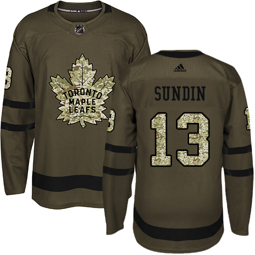 Maple Toronto Maple Leafs #13 Mats Sundin Green Salute to Service Stitched Youth Jersey Youth cheap jerseys for sale - CheapJerseys.Shop