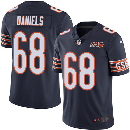 Chicago Bears #68 James Daniels Navy Blue Team Color Men's 100th Season Stitched Vapor Untouchable Limited Jersey Men's cheap jerseys for sale - CheapJerseys.Shop