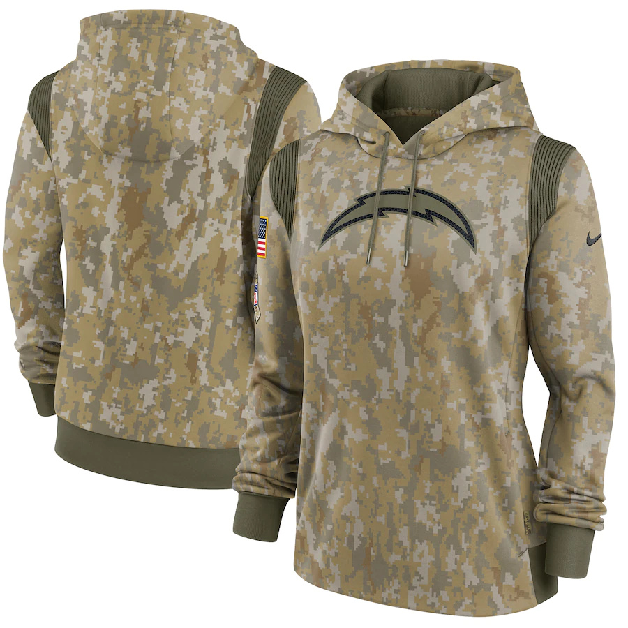 Los Angeles Chargers Camo Women's 2021 Salute To Service Therma Performance Pullover Hoodie cheap jerseys for sale - CheapJerseys.Shop