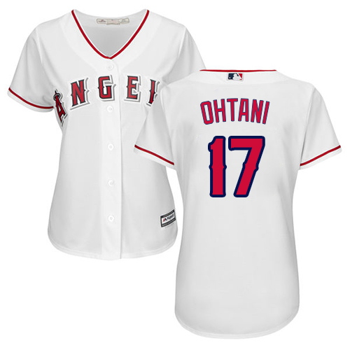 Los Angeles Angels #17 Shohei Ohtani White Home Women's Stitched Jersey Womens cheap jerseys for sale - CheapJerseys.Shop