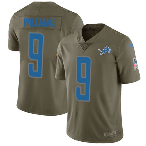 Lions #9 Jameson Williams Olive Men's Stitched Limited 2017 Salute To Service Jersey cheap jerseys for sale - CheapJerseys.Shop