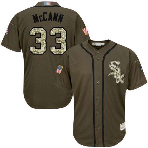 Chicago White Sox #33 James McCann Green Salute to Service Stitched Jersey Men's cheap jerseys for sale - CheapJerseys.Shop