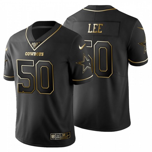 Dallas Dallas Cowboys #50 Dean Lee Men's Black Golden Limited 100 Jersey Men's cheap jerseys for sale - CheapJerseys.Shop