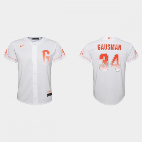 San Francisco San Francisco Giants #34 Kevin Gausman Youth 2021 City Connect White Jersey Youth cheap jerseys for sale - CheapJerseys.Shop