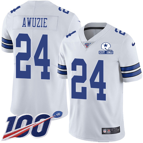 Dallas Cowboys #24 Chidobe Awuzie White Men's Stitched With Established In 1960 Patch 100th Season Vapor Untouchable Limited Jersey Men's cheap jerseys for sale - CheapJerseys.Shop