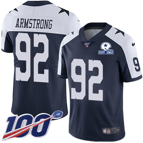 Dallas Cowboys #92 Dorance Armstrong Navy Blue Thanksgiving Men's Stitched With Established In 1960 Patch 100th Season Vapor Untouchable Limited T cheap jerseys for sale - CheapJerseys.Shop