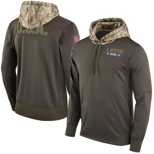 Youth Detroit Lions Olive Salute To Service Sideline Therma Pullover Hoodie cheap jerseys for sale - CheapJerseys.Shop