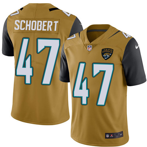 Jacksonville Jaguars #47 Joe Schobert Gold Men's Stitched Limited Rush Jersey Men's cheap jerseys for sale - CheapJerseys.Shop
