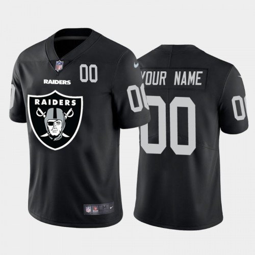 Las Vegas Raiders Custom Black Men's Big Team Logo Player Vapor Limited Jersey cheap jerseys for sale - CheapJerseys.Shop