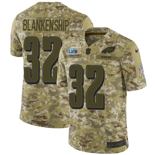 Eagles #32 Reed Blankenship Camo Super Bowl LVII Patch Youth Stitched Limited 2018 Salute To Service Jersey cheap jerseys for sale - CheapJerseys.Shop