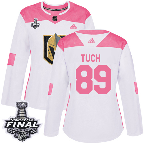 Golden Vegas Golden Knights #89 Alex Tuch White/Pink Authentic Fashion 2018 Stanley Cup Final Women's Stitched Jersey Womens cheap jerseys for sale - CheapJerseys.Shop