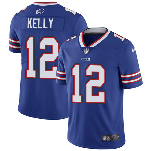 Bills #12 Jim Kelly Royal Blue Team Color Men's Stitched Vapor Untouchable Limited Jersey cheap jerseys for sale - CheapJerseys.Shop