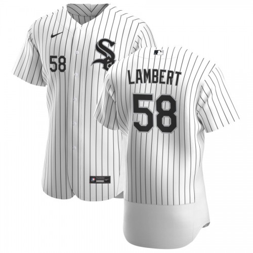 Chicago Chicago White Sox #58 Jimmy Lambert Men's White Home 2020 Authentic Player Jersey Men's cheap jerseys for sale - CheapJerseys.Shop