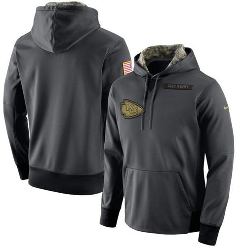 Men's Kansas City Chiefs Anthracite Salute To Service Player Performance Hoodie cheap jerseys for sale - CheapJerseys.Shop