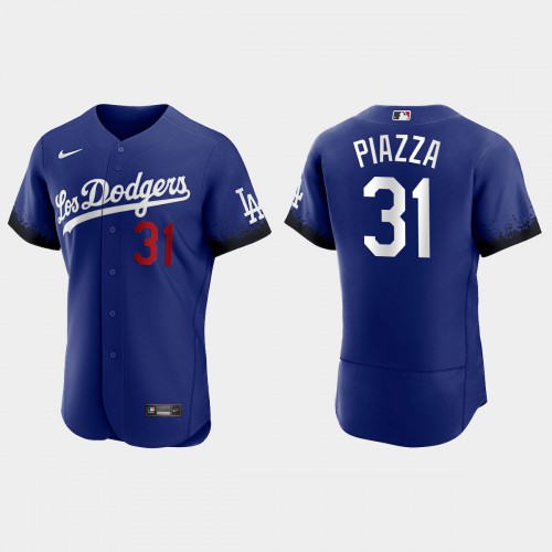 Los Angeles Los Angeles Dodgers #31 Mike Piazza Men's 2021 City Connect Authentic Jersey Royal Men's cheap jerseys for sale - CheapJerseys.Shop