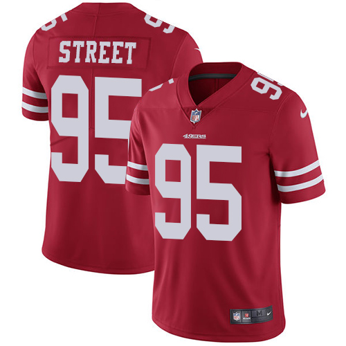 San Francisco 49ers #95 Kentavius Street Red Team Color Men's Stitched Vapor Untouchable Limited Jersey Men's cheap jerseys for sale - CheapJerseys.Shop