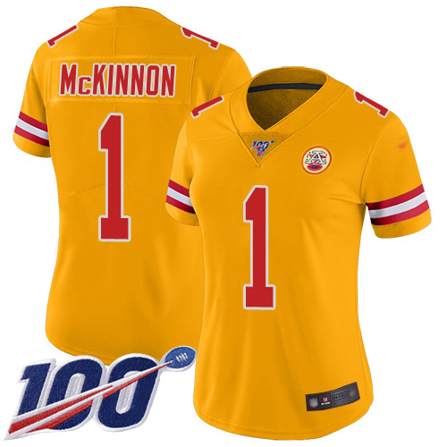 Chiefs #1 Jerick McKinnon Gold Women's Stitched Limited Inverted Legend Jersey cheap jerseys for sale - CheapJerseys.Shop