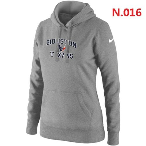 Women's Houston Texans Heart & Soul Pullover Hoodie Light Grey cheap jerseys for sale - CheapJerseys.Shop