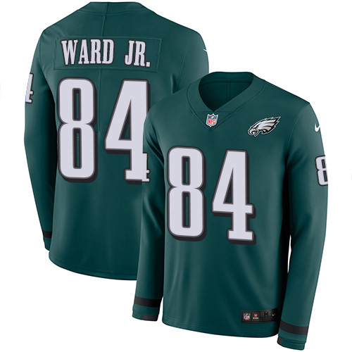 Philadelphia Eagles #84 Greg Ward Jr. Green Team Color Youth Stitched Limited Therma Long Sleeve Jersey Youth cheap jerseys for sale - CheapJerseys.Shop