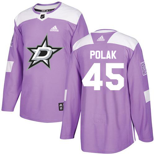 Dallas Stars #45 Roman Polak Purple Authentic Fights Cancer Stitched Jersey Men's cheap jerseys for sale - CheapJerseys.Shop