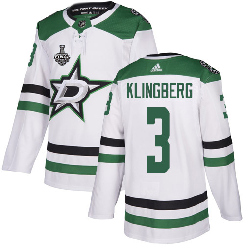 Dallas Stars #3 John Klingberg White Road Authentic 2020 Stanley Cup Final Stitched Jersey Men's cheap jerseys for sale - CheapJerseys.Shop