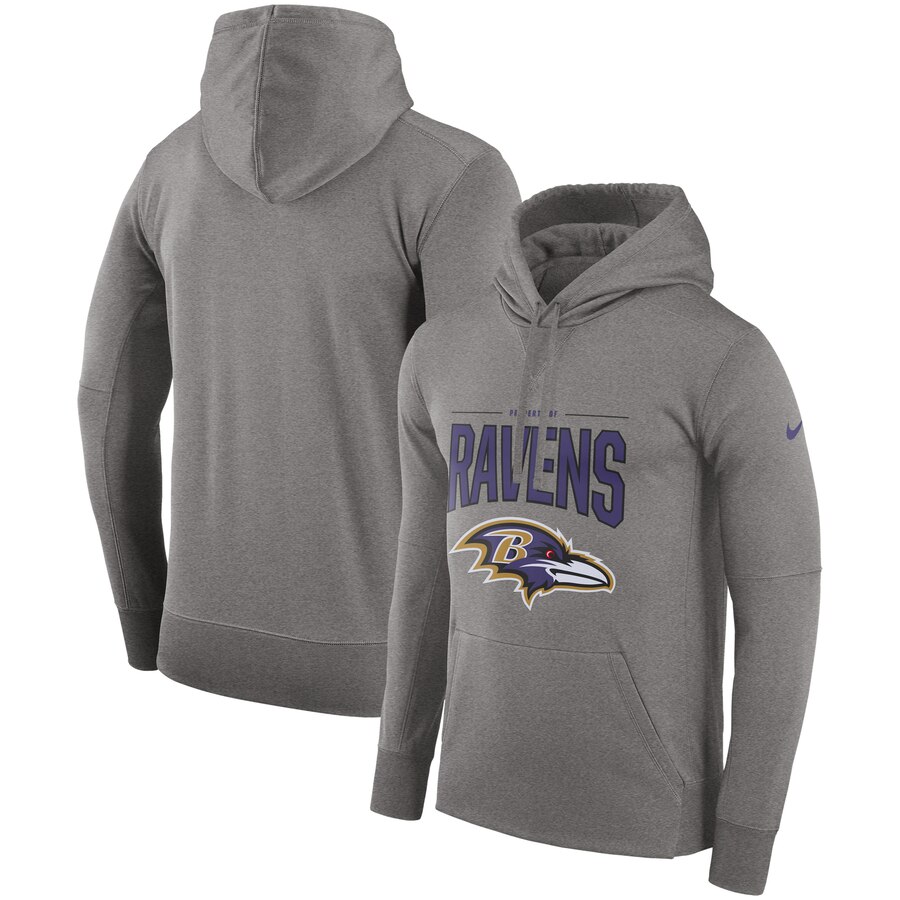 Baltimore Ravens Sideline Property Of Performance Pullover Hoodie Gray cheap jerseys for sale - CheapJerseys.Shop