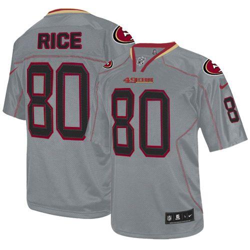 49ers #80 Jerry Rice Lights Out Grey Men's Stitched Elite Jersey cheap jerseys for sale - CheapJerseys.Shop