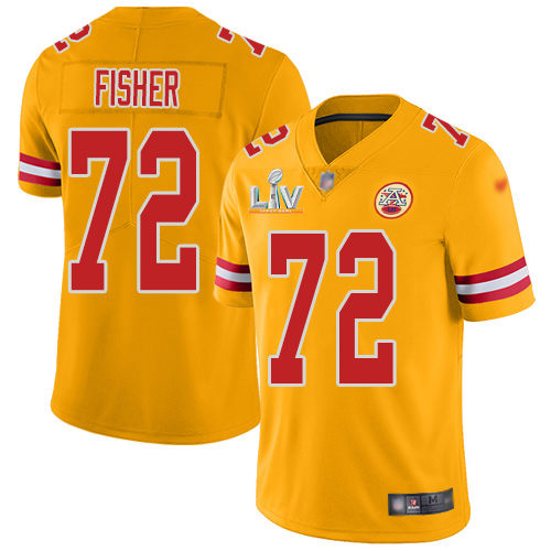 Kansas City Chiefs #72 Eric Fisher Gold Youth Super Bowl LV Bound Stitched Limited Inverted Legend Jersey Youth cheap jerseys for sale - CheapJerseys.Shop