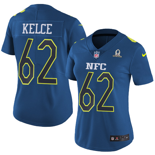 Eagles #62 Jason Kelce Navy Women's Stitched Limited NFC 2017 Pro Bowl Jersey cheap jerseys for sale - CheapJerseys.Shop