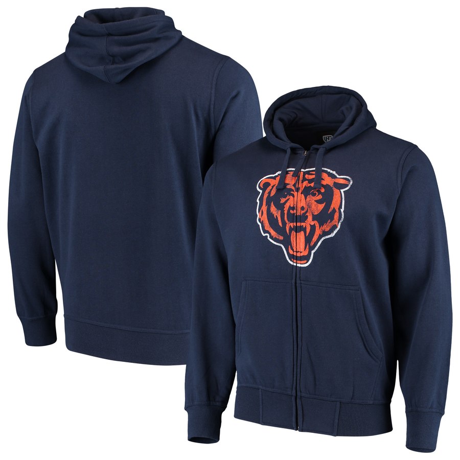 Chicago Bears G-III Sports By Carl Banks Primary Logo Full-Zip Hoodie Navy cheap jerseys for sale - CheapJerseys.Shop